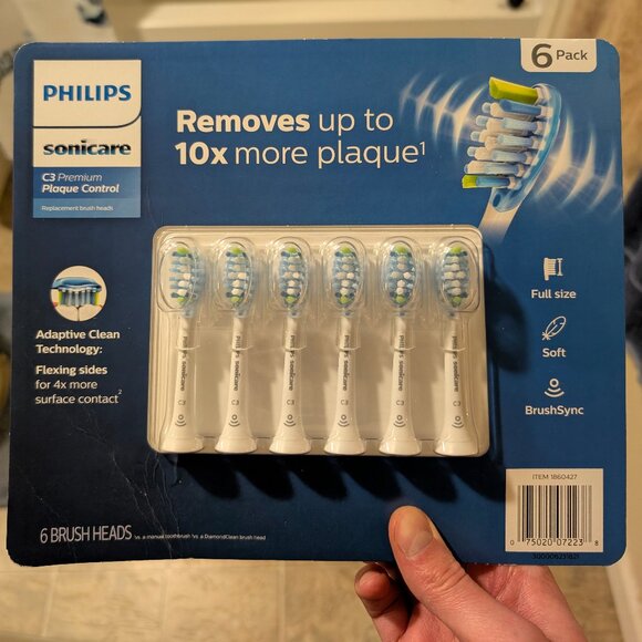 Philips Sonicare Premium Plaque Control C3 replacement toothbrush heads (6-pack) - Picture 1 of 1